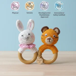 Bunny Bear Baby Rattle Toy