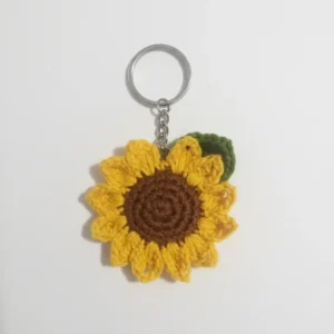 Crochet Sunflower Keychain