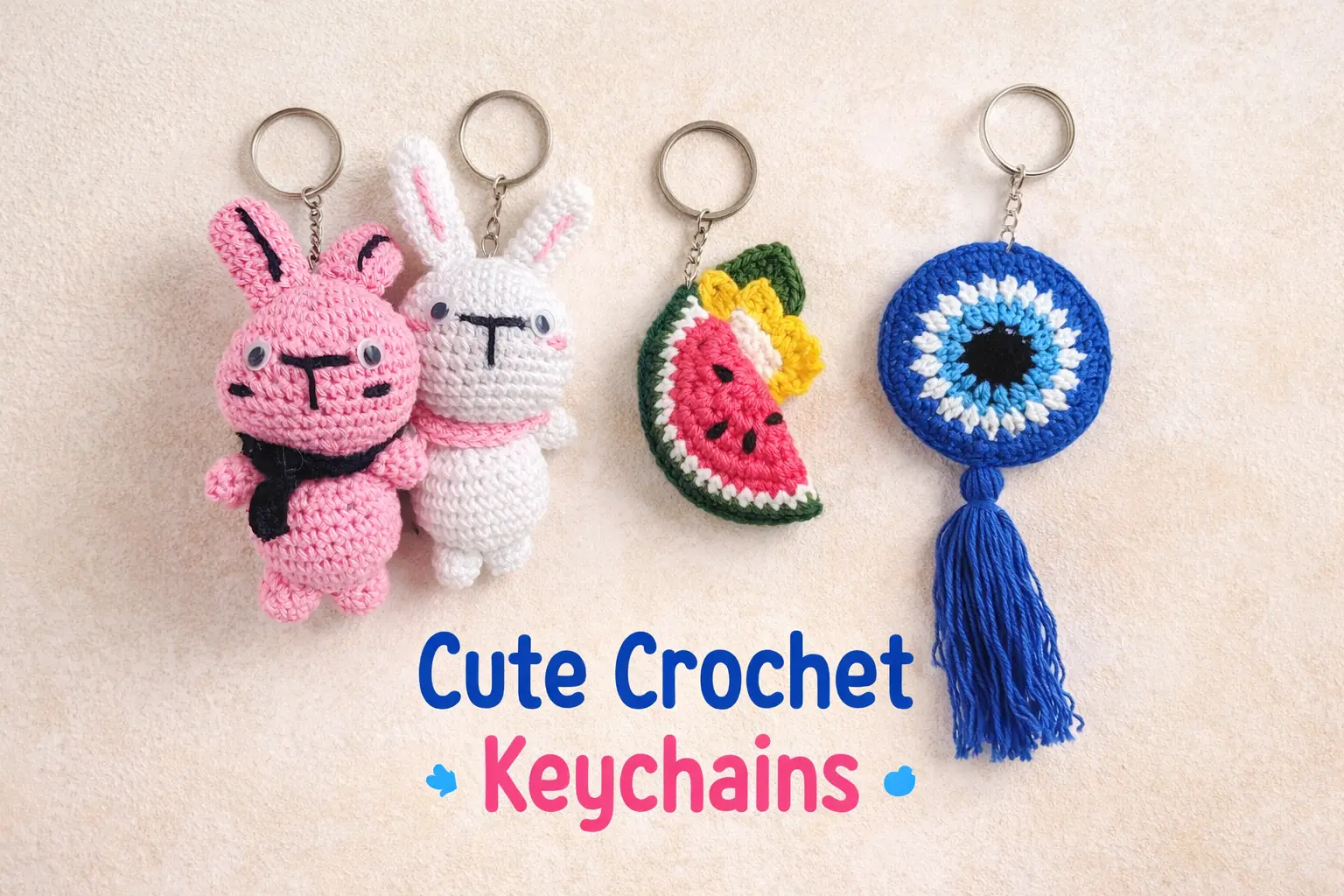 Cute Crochet Keychains