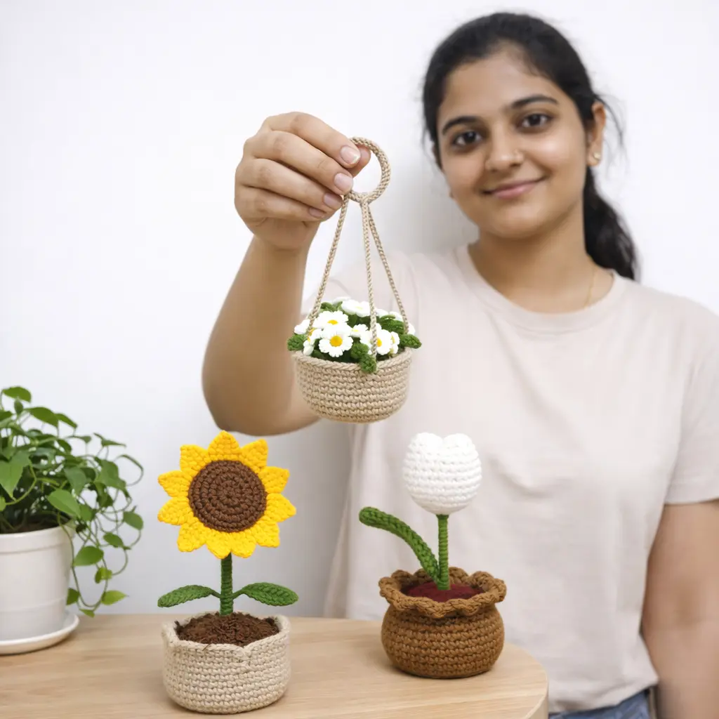 Crochet Flower Pot