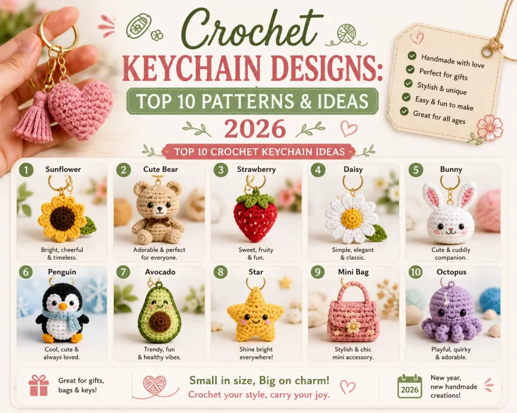Crochet Keychain Designs: Top 10 Patterns & Ideas 2026