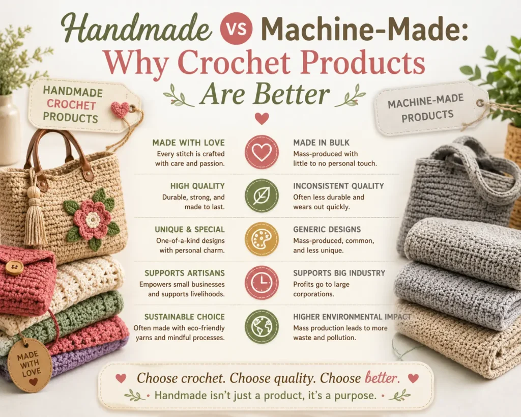 Handmade vs Machine-Made: Why Crochet Products Are Better