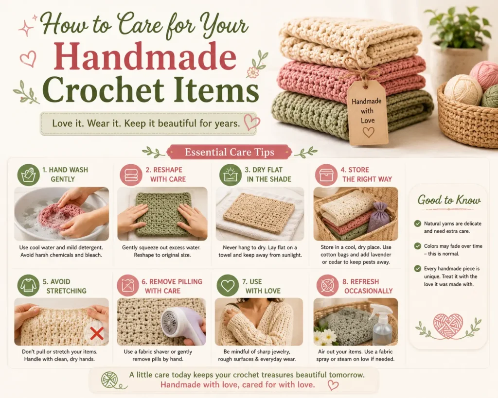 How to Care for Your Handmade Crochet Items