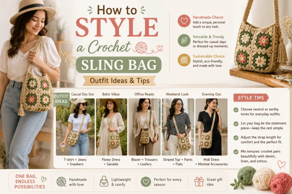 How to Style a Crochet Sling Bag: Outfit Ideas & Tips