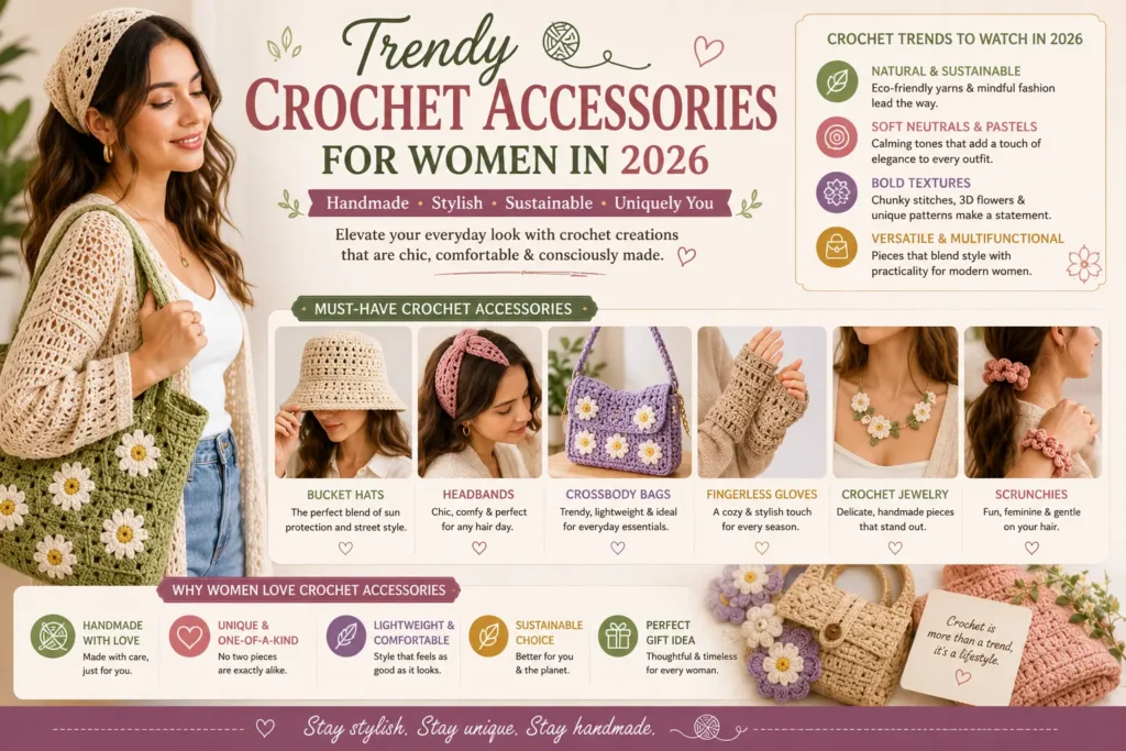 Trendy Crochet Accessories for Women in 2026