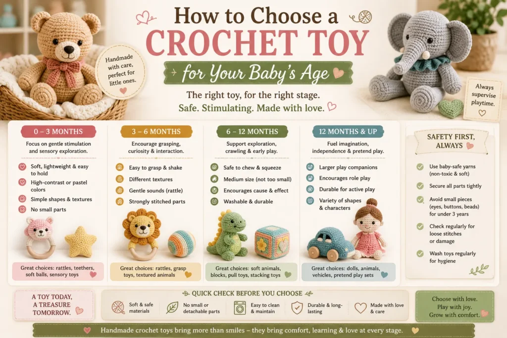 How to Choose a Crochet Toy for Your Baby's Age